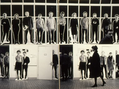 Michael Schirner, B-Männer, Medienkunst-Intervention, Installation Shot, Hamburg 1967