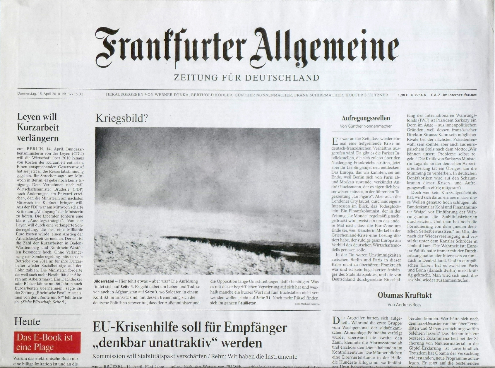 Frankfurter Allgemeine Zeitung, 15. April 2010, Nr. 87 / 15 D3