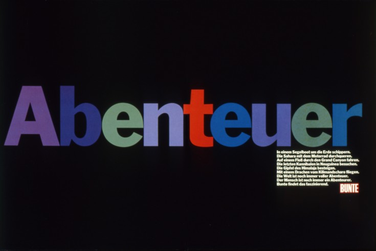 Anzeige für BUNTE, 1979