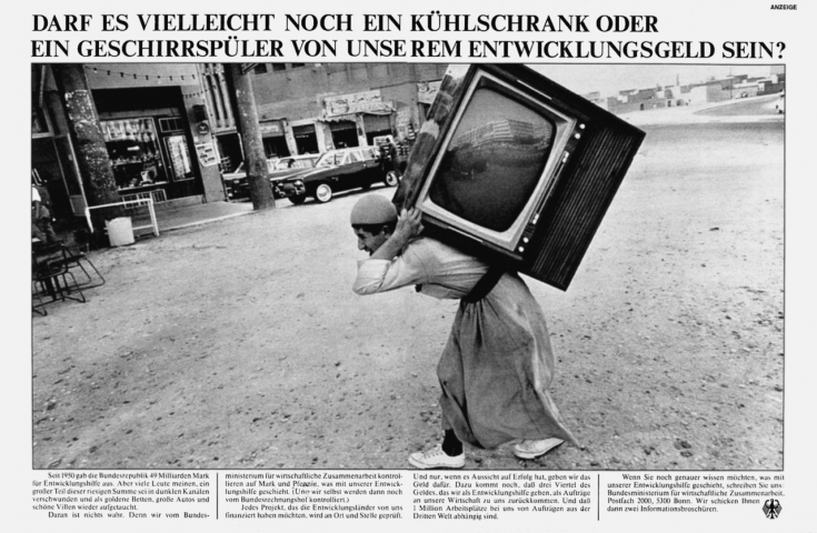 Anzeige für das Bundesministerium für Wirtschaftliche Zusammenarbeit,1977