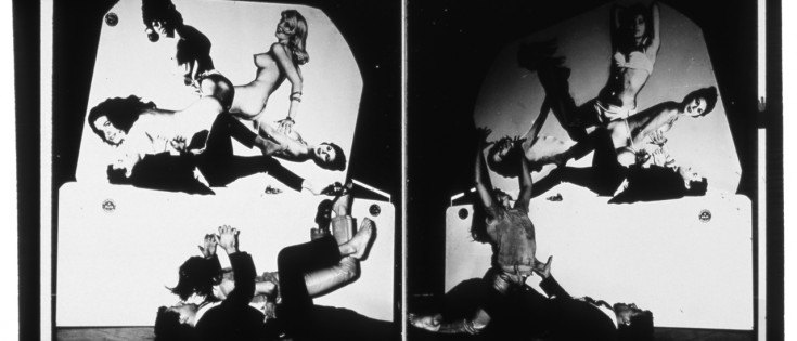 Schirner, Scheer & Hajo, B-Männer, Medienkunst-Intervention, Installation Shot, Hamburg 1967