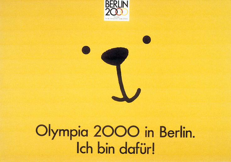 Plakat für Olympia 2000 in Berlin, 1988