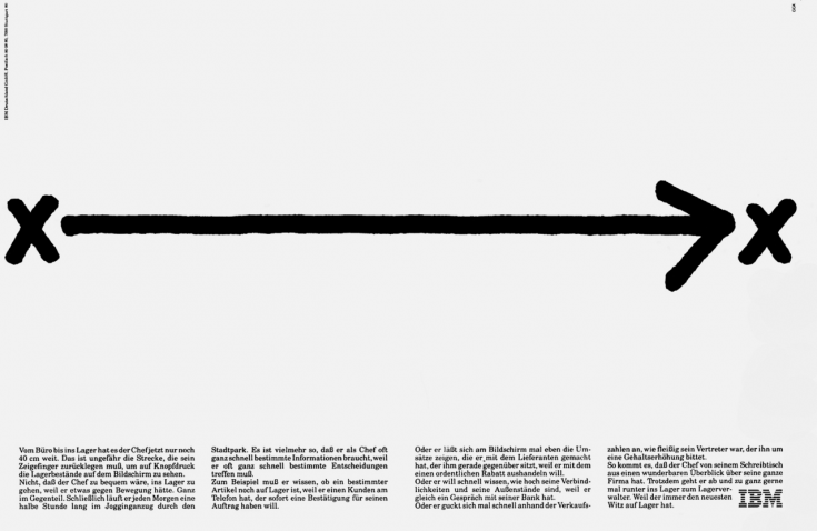 Anzeigenkampagne für IBM, 1976 - 1986