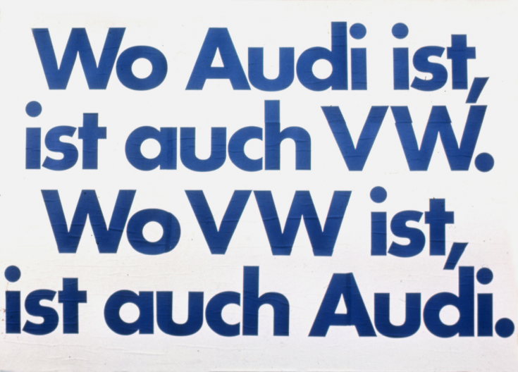 Großflächenplakat für die Vertriebsorganisation von Audi und VW, 1971 – 1984