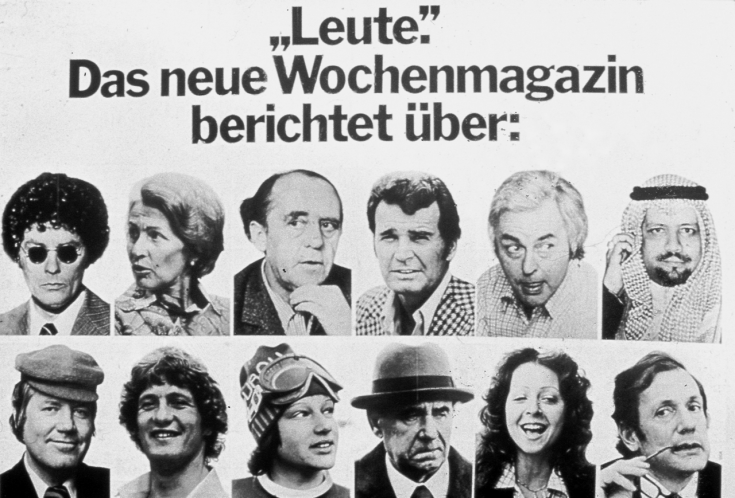 Plakat für die Zeitschrift "Leute", 1976