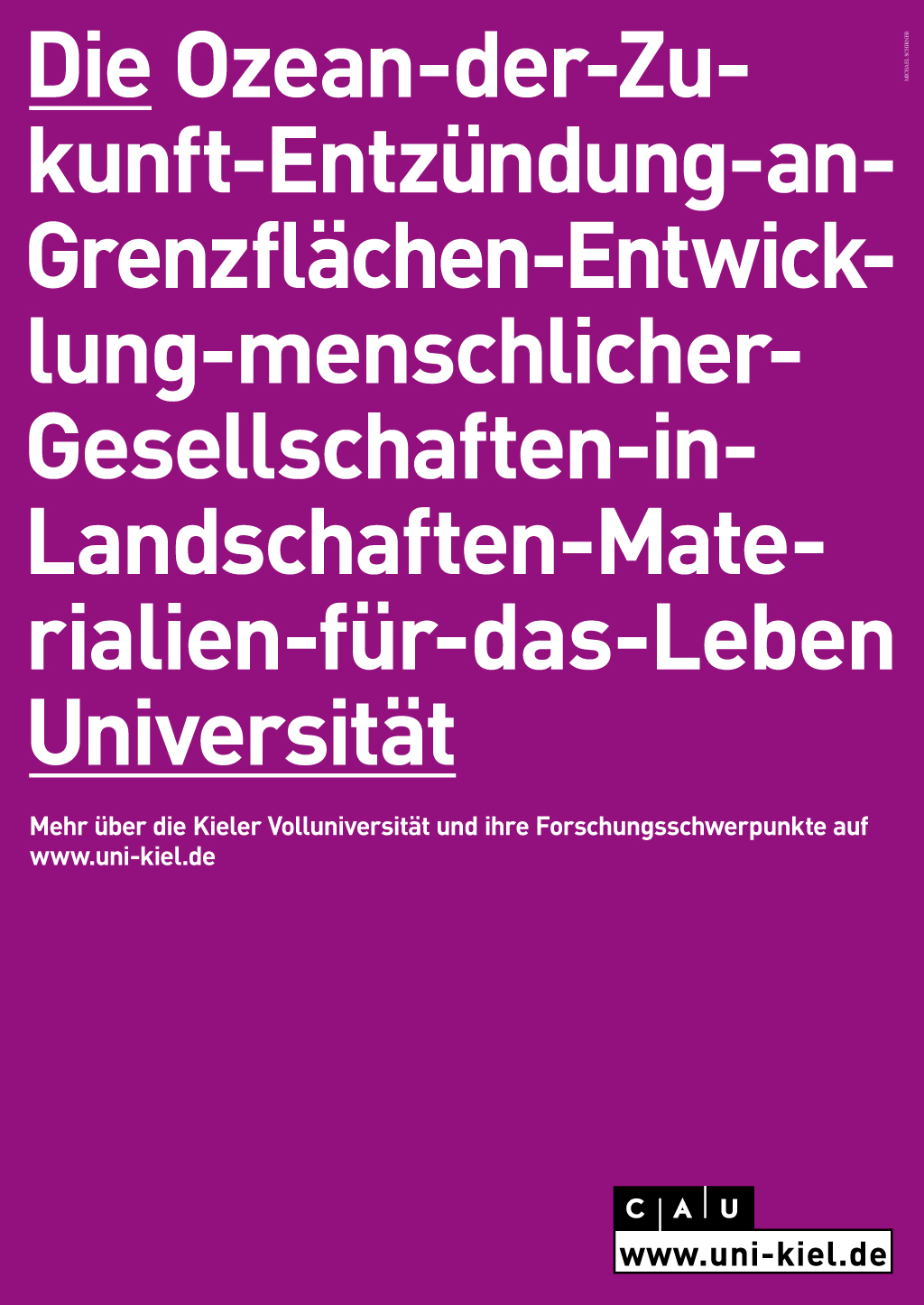 Plakat für die Uni Kiel, 2012