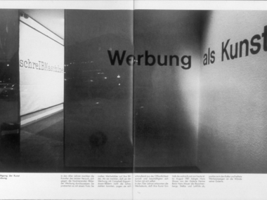 Ausstellung "Werbung als Kunst", Düsseldorf 1981