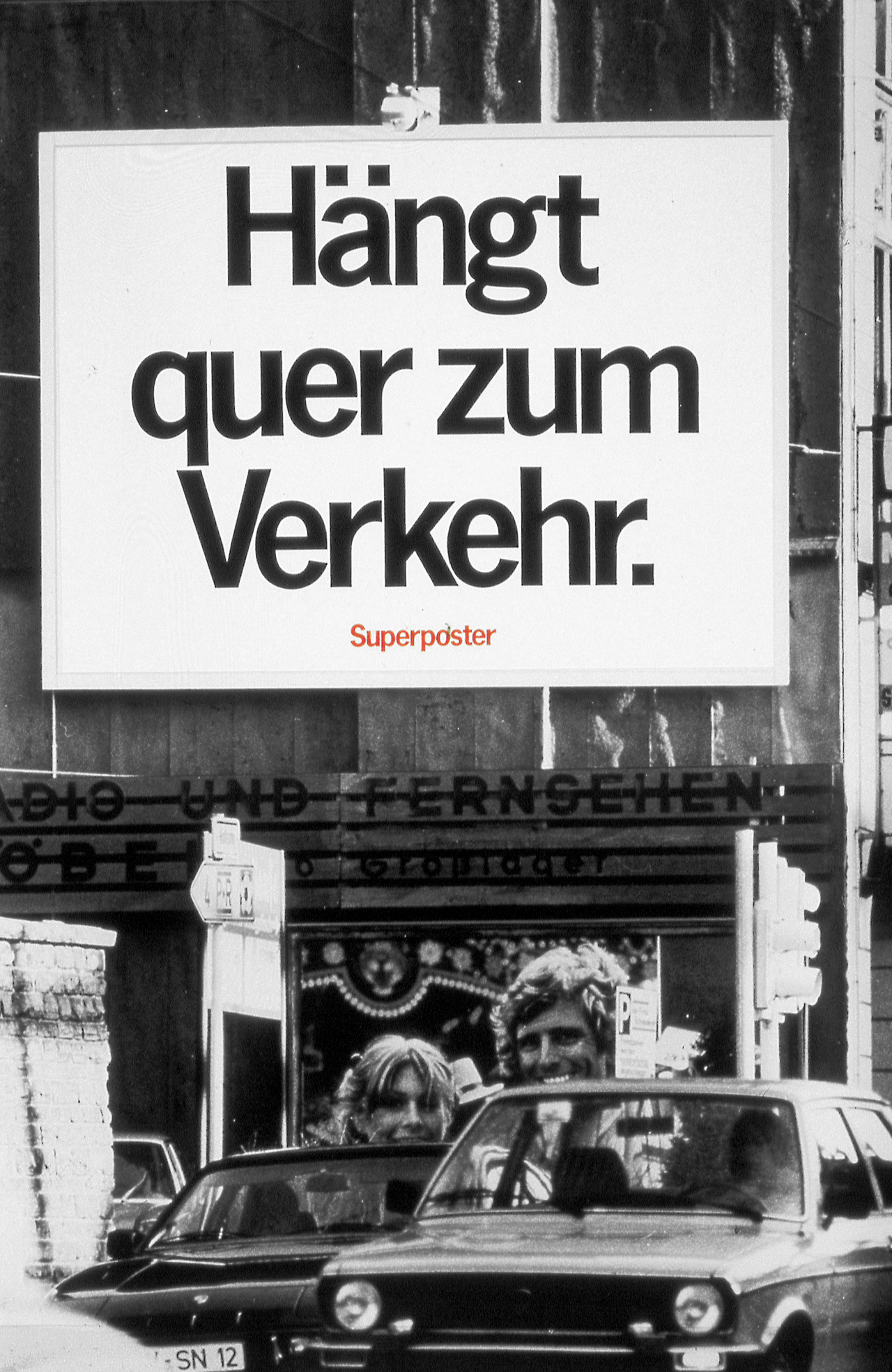 Werbung für Superposter auf Superposter, 1980