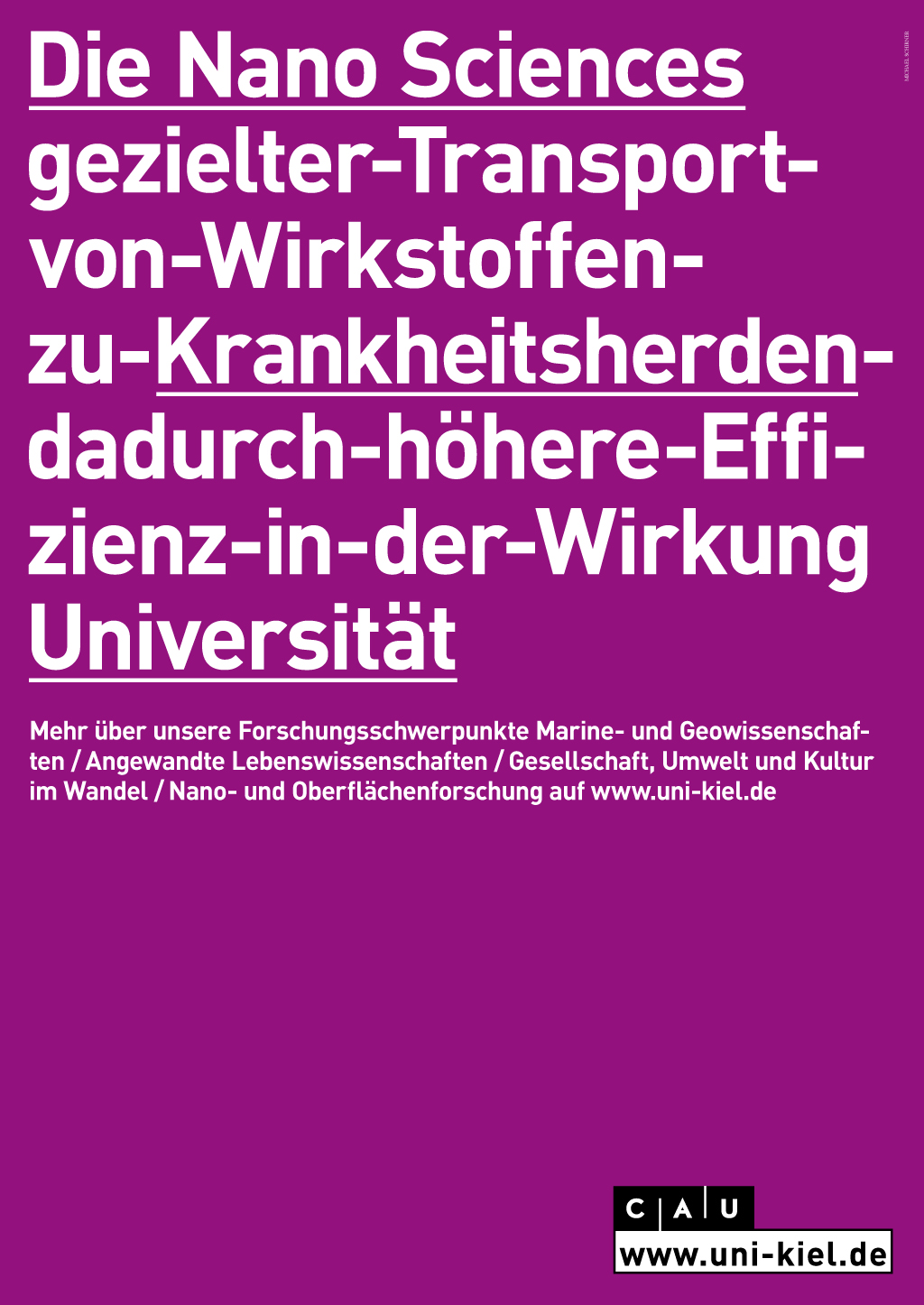 Plakat für die Uni Kiel, 2012