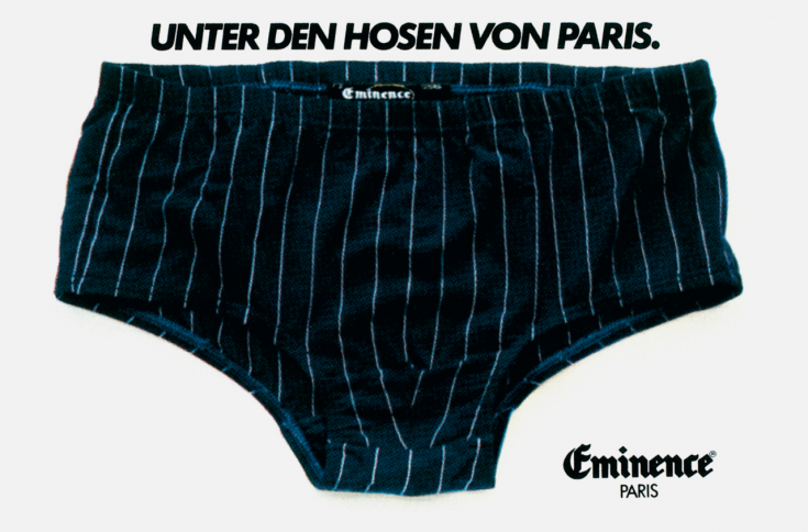 Plakat für Eminence Herrenunterwäsche, 1979