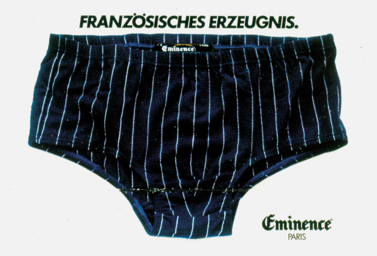 Plakat für Eminence Herrenunterwäsche, 1979