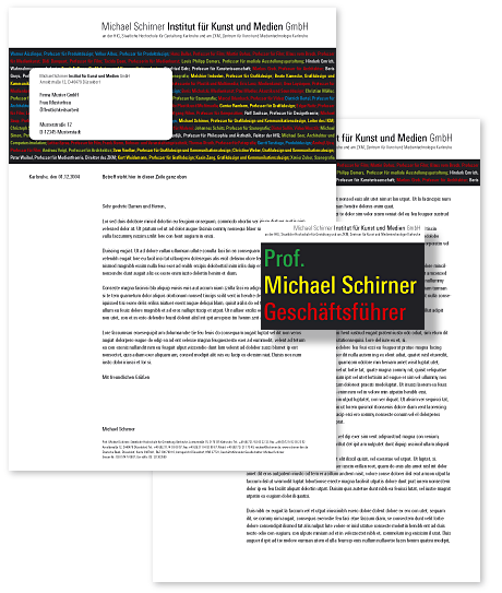 Geschäftsausstattung für IKM, 2003